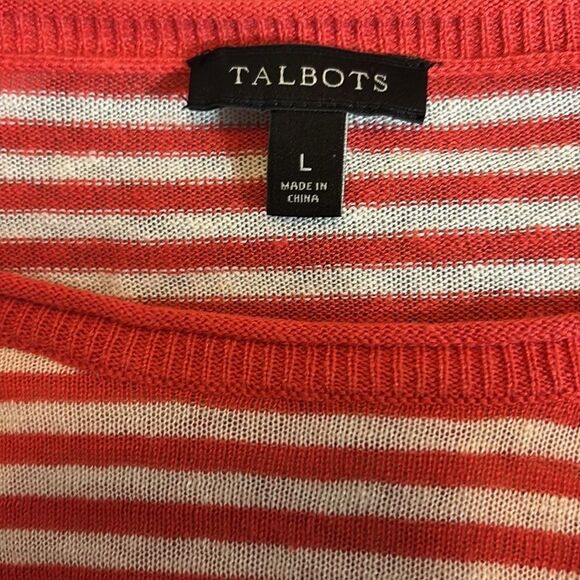 Talbots Striped sweater top large - Picture 4 of 5